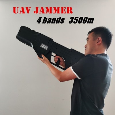 รูปร่างปืนแบบพกพา Drone Jammer ระยะการรบกวน 1.5 กม